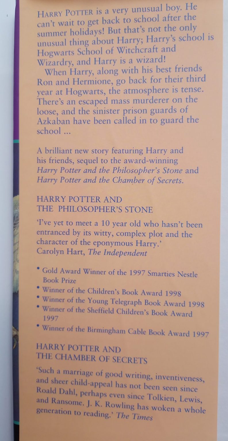 Harry Potter and the Prisoner of Azkaban. 1st ed. 2nd printing