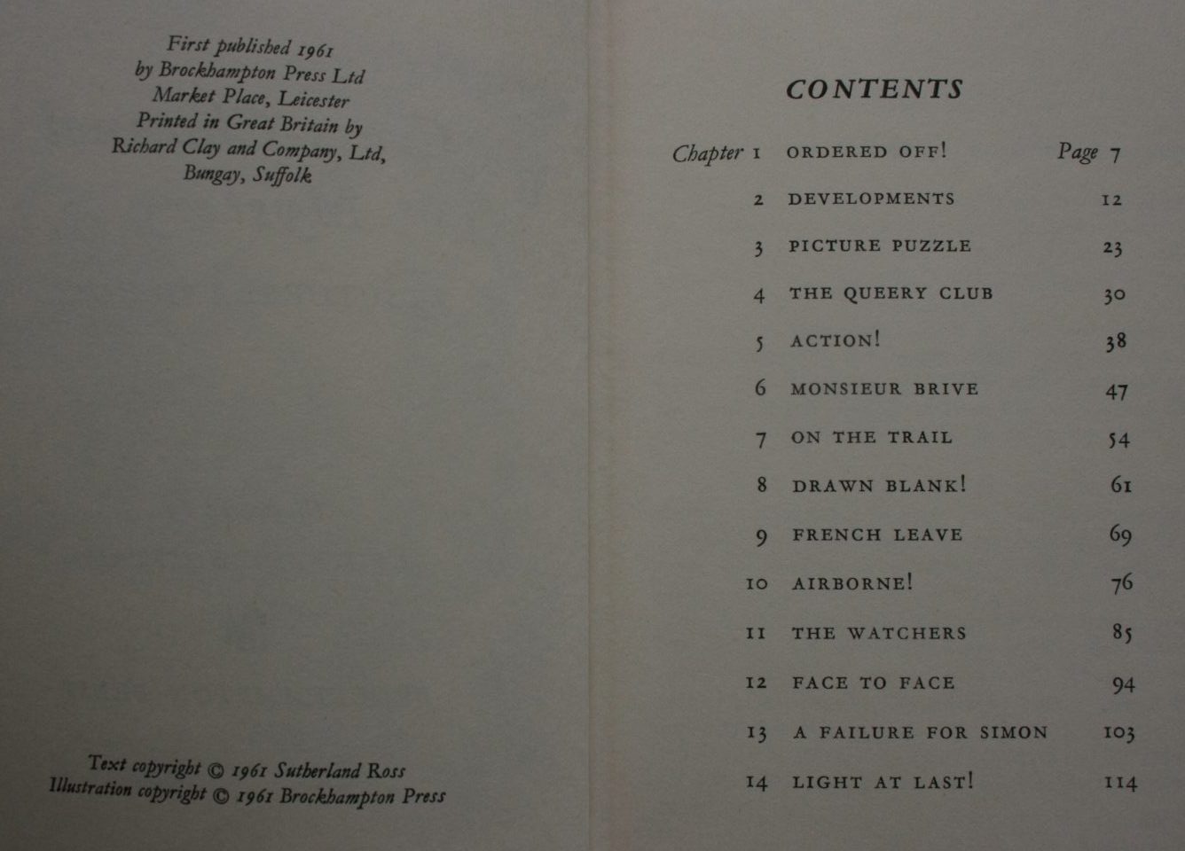 Cross-Channel Mystery by Sutherland Ross. 1961, First Edition.