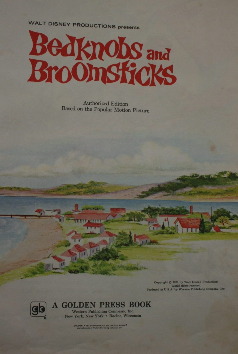 Walt Disney Productions Presents: Bedknobs and Broomsticks. A Big Golden Book. Authorised edition.