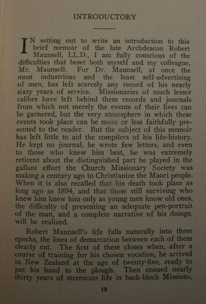 Robert Maunsell - A New Zealand Pioneer - His Life and Times by Henry E. R. L. Wily; Herbert Maunsell.