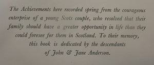 100 Years: Being an Account of the Founding, Development and Progress of Andersons, 1850-1950.