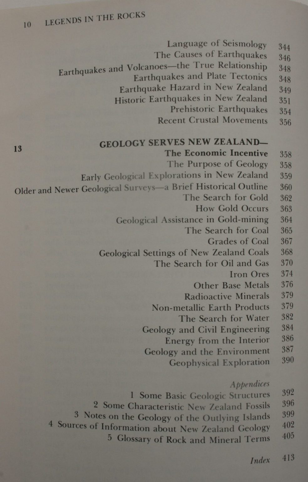 Legends in the Rocks Outline of New Zealand Geology By Maxwell Gage.