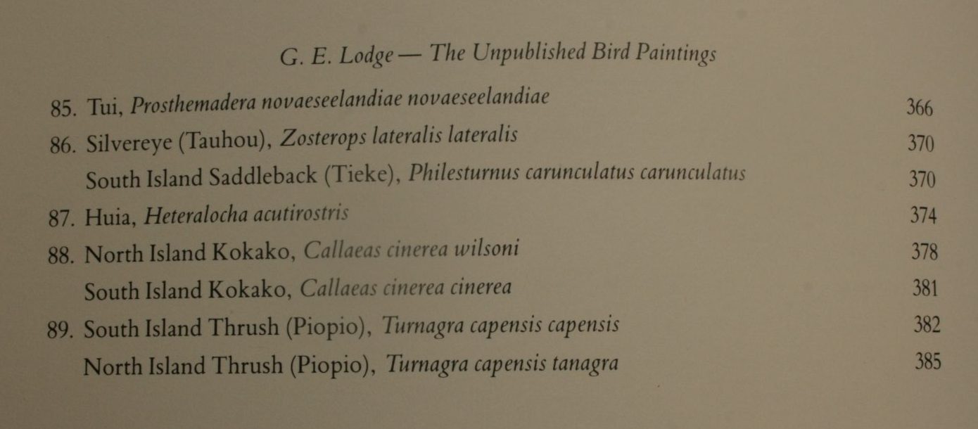 George Edward Lodge - The Unpublished New Zealand Bird Paintings