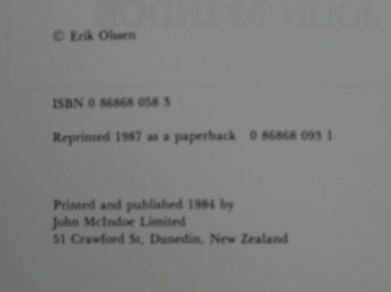 A history of Otago. By Erik Olssen