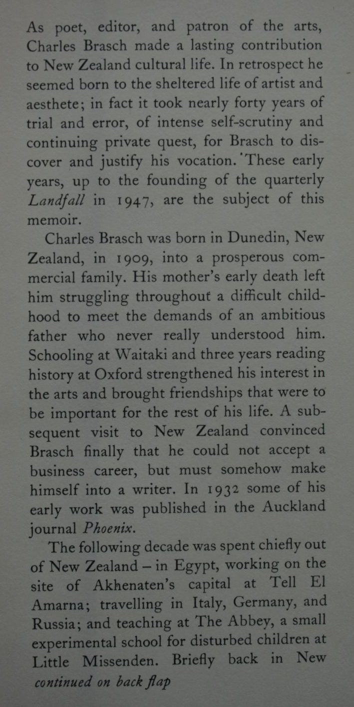 Indirections. A Memoir 1909-1947 by Charles Brash