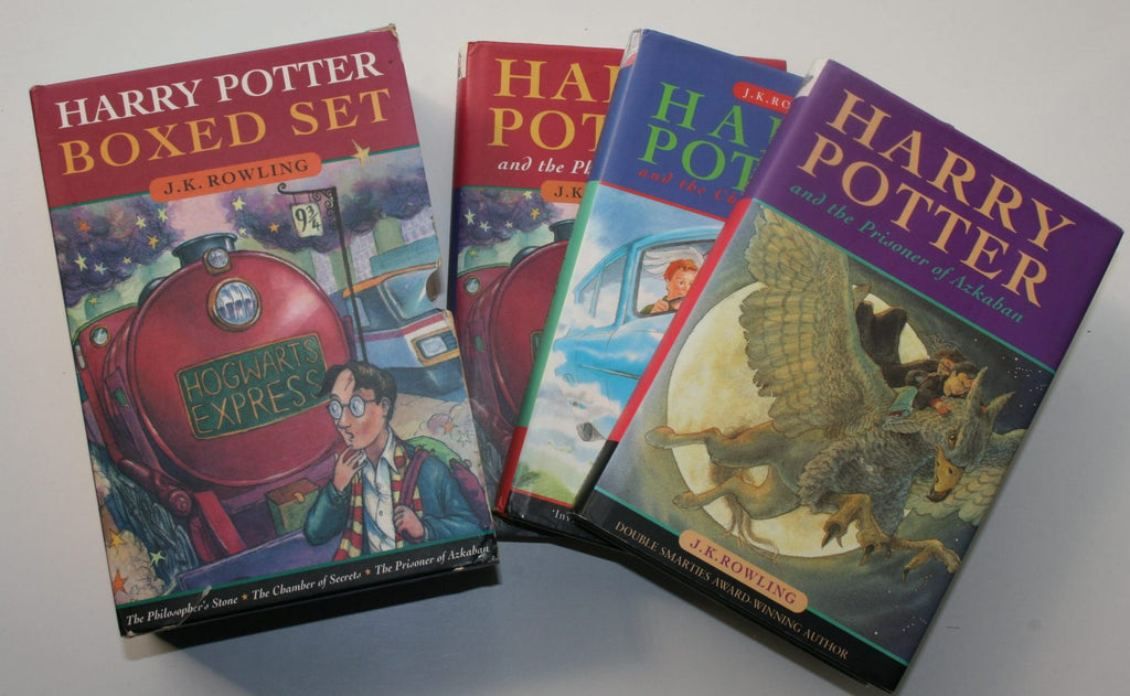 Harry Potter Boxed Gift Set (first 3 books all FIRST Australian EDITIONS with jackets. In cardboard slipcase.
