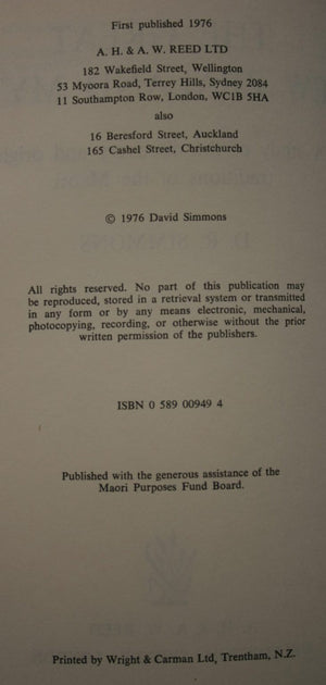 The Great New Zealand Myth: A study of the discovery and origin traditions of the Maori. by D.R. Simmons.