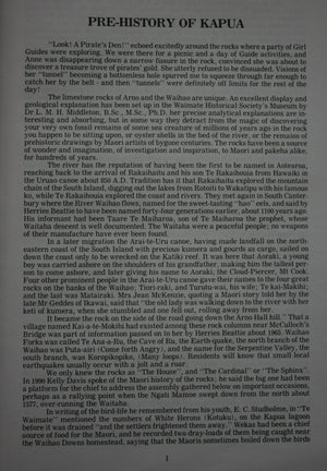 Kapua The Years Between ­1894-1994 A History of the Kapua Settlement & Arno District By J.G. Stace.