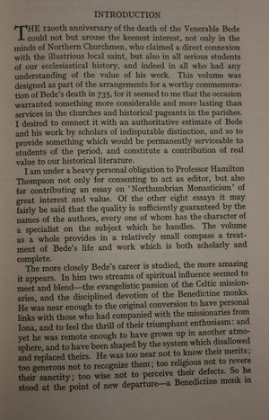 Bede: His Life, Times and Writings. Essays in Commemoration of the Twelfth Century of His Death. A. Hamilton Thompson