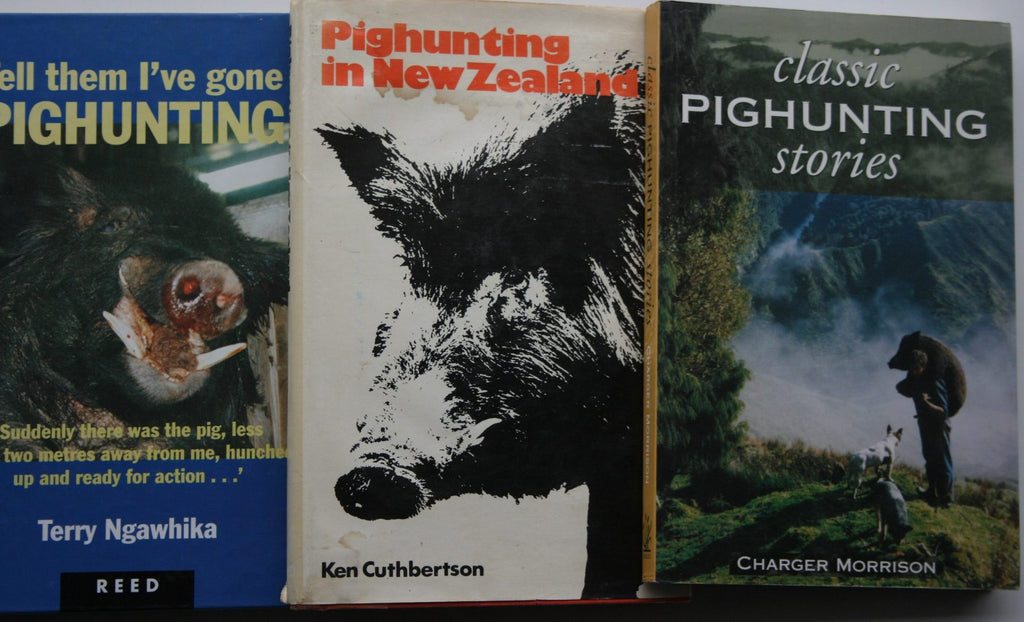 Pighunting in New Zealand, Tell them I,ve gone pighunting, Classic Pighunting. 3 books