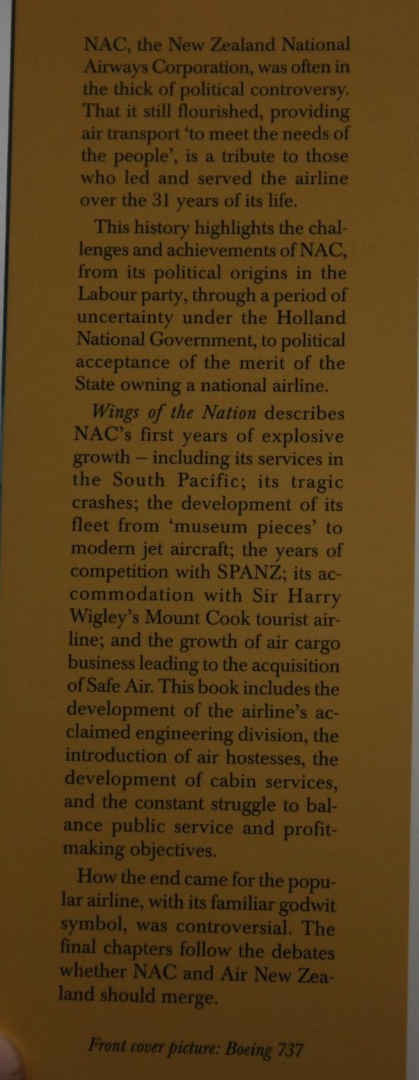 Wings of the Nation, a ­History of the New Zealand­ National Airways ­Corporation, 1947-78 By Peter Aimer.