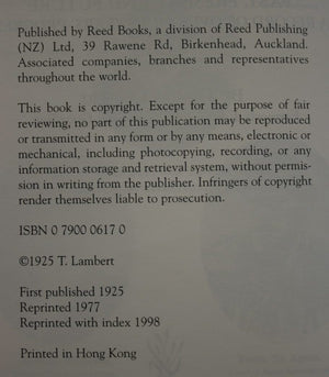 The Story of Old Wairoa and the East Coast District, North Island, New Zealand Or, Past, Present, and Future .A Record of Over Fifty Years' Progress By T. Lambert.