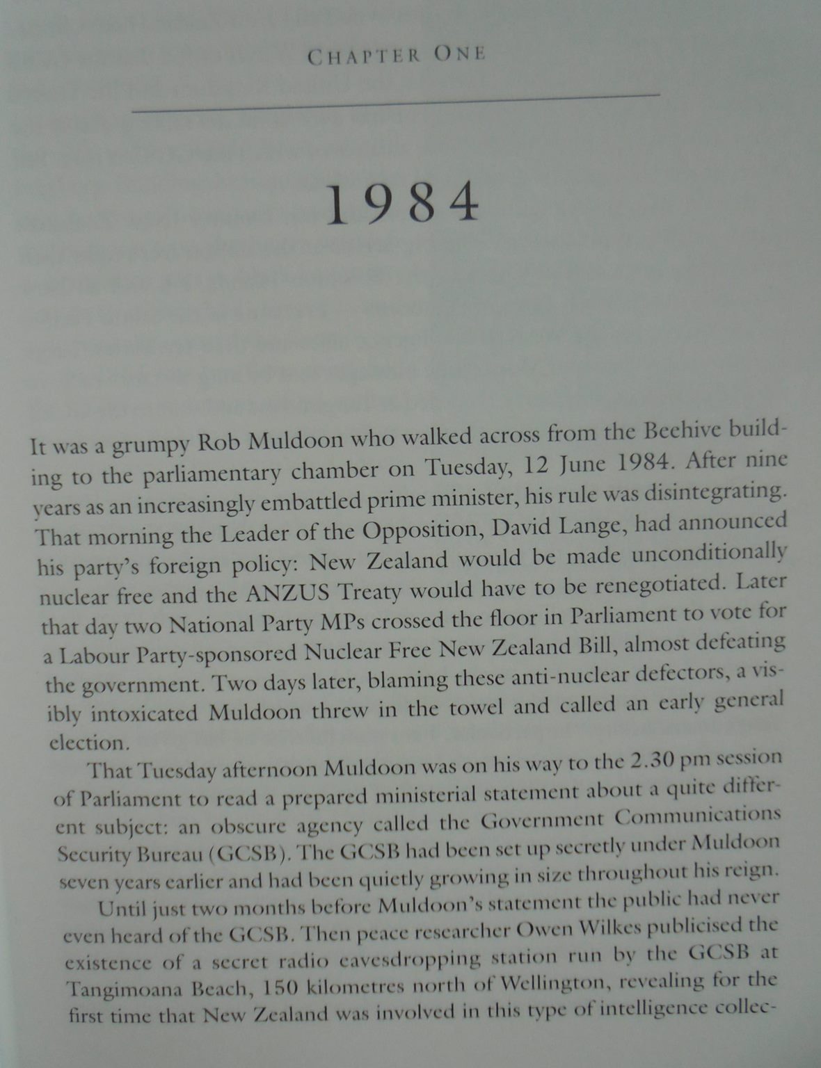 Secret Power New Zealand's Role in the International Spy Network By Nicky Hager.