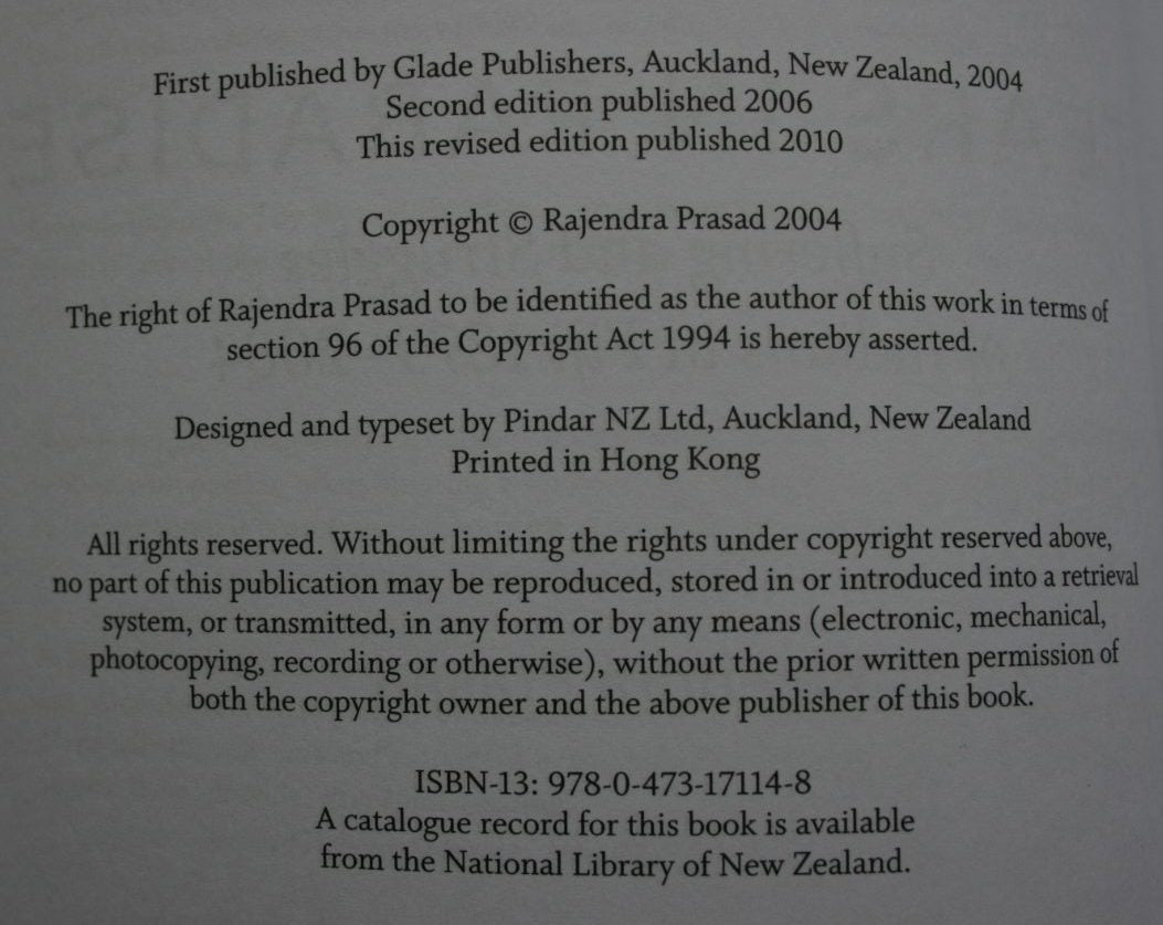 Tears in Paradise: Suffering and Struggles of Indians in Fiji 1879-2004. 3rd revised edition. By Rajendra Prasad