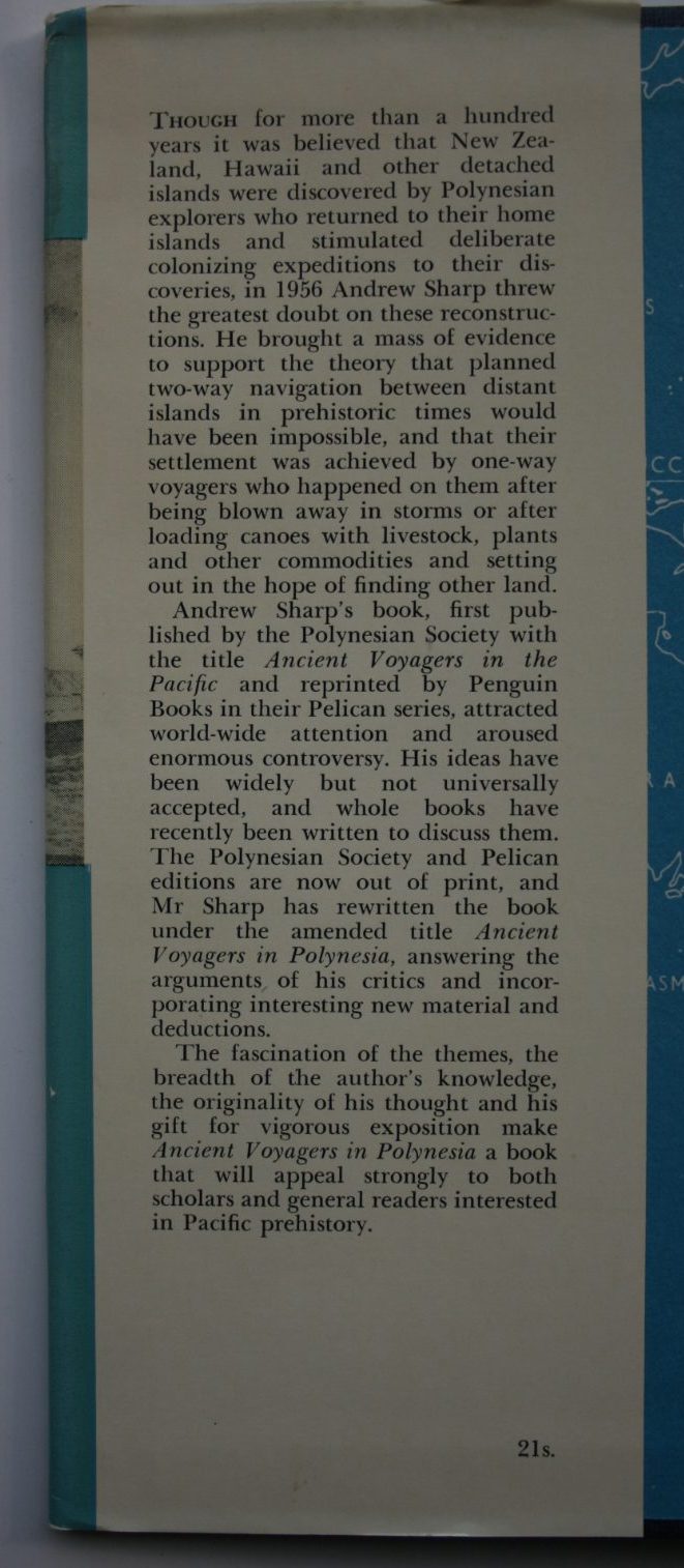 Ancient Voyages In Polynesia. 1963 first edition. by Andrew Sharp.