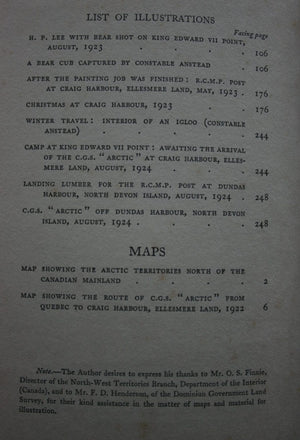 Policing the Top of the World. 1928 First Edition. by Herbert Patrick Lee