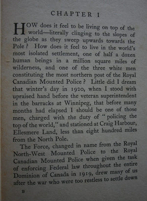 Policing the Top of the World. 1928 First Edition. by Herbert Patrick Lee