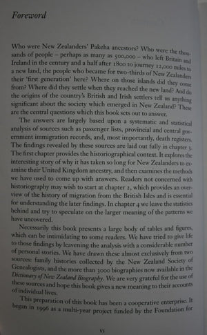 Settlers New Zealand Immigrants from England, Ireland and Scotland 1800-1945 By Jock Phillips, Terry Hearn.