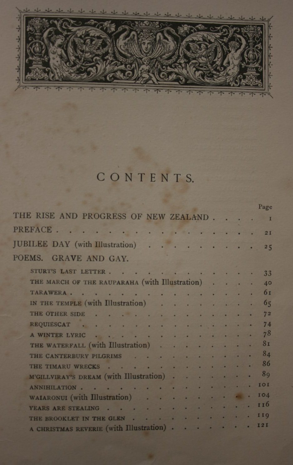 Musings in Maoriland by Thomas Bracken. With an Historical Sketch by Sir Robert Stout KCMG, and Preface by Sir George Grey KCB.