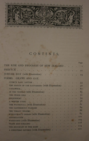 Musings in Maoriland by Thomas Bracken. With an Historical Sketch by Sir Robert Stout KCMG, and Preface by Sir George Grey KCB.