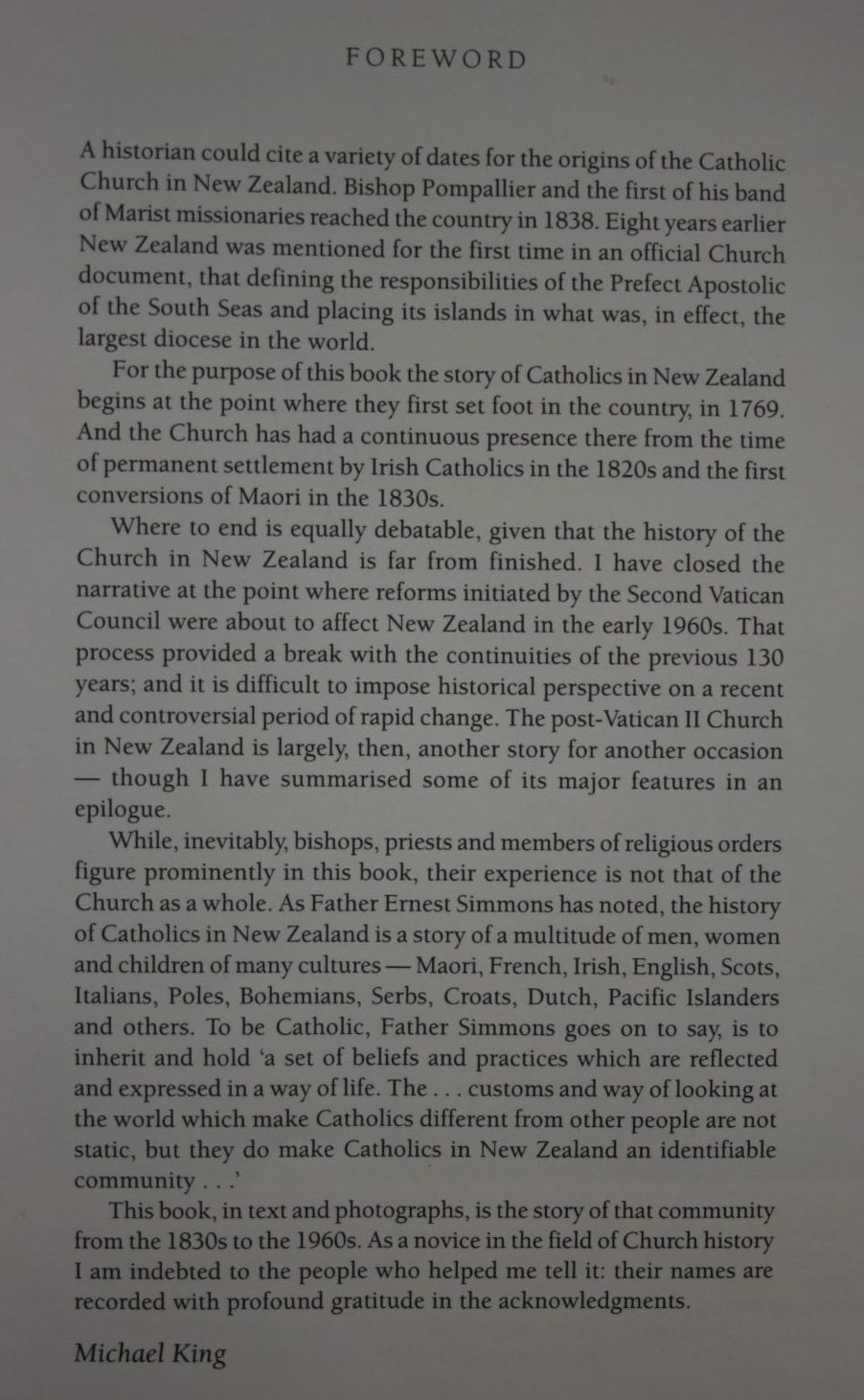 God's Farthest Outpost: A History of Catholics in New Zealand by Michael King.