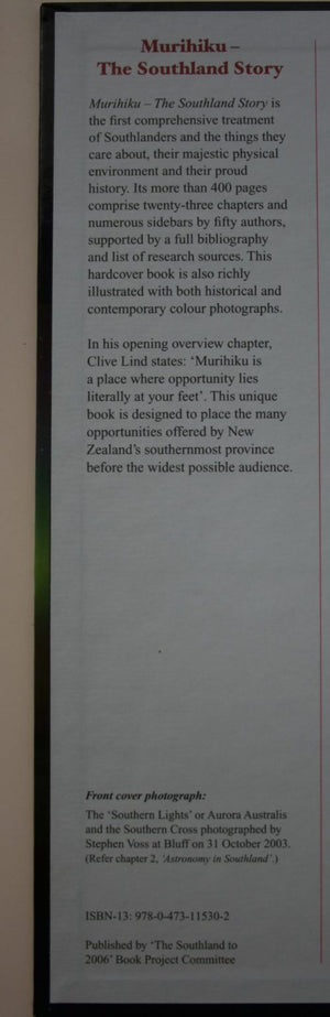 Murihiku: the Southland Story By Paul Sorrell (Edited by).