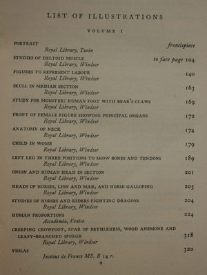 The Notebooks of Leonardo Da Vinci, Volumes 1 and 2. Arranged, rendered into English and Introduced by Edward MacCurdy.