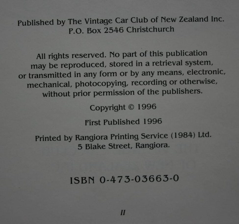 50 Years, Vintage Car Club of New Zealand BY Mollie Anderson (Editor).