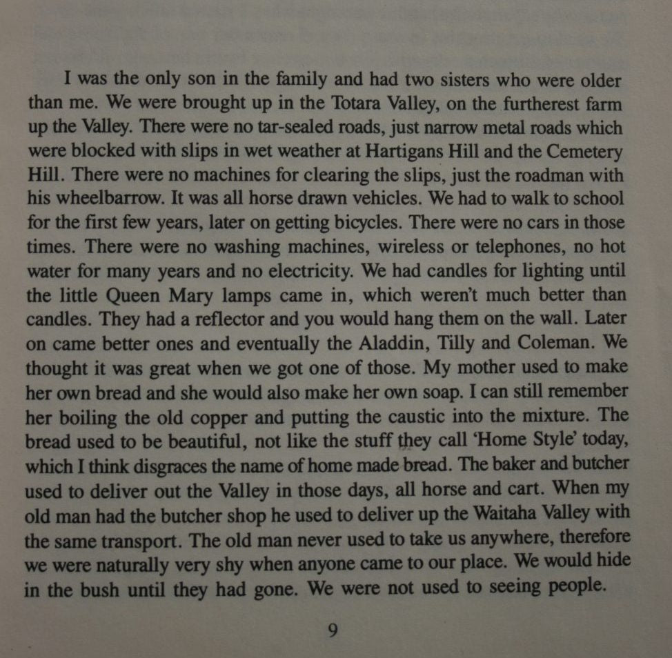 Ross District Memories: an Autobiography. Jim Rea's reminiscences of his life in the Mikonui and Totara Valleys of Westland by JIm Rea. SIGNED BY AUTHOR.