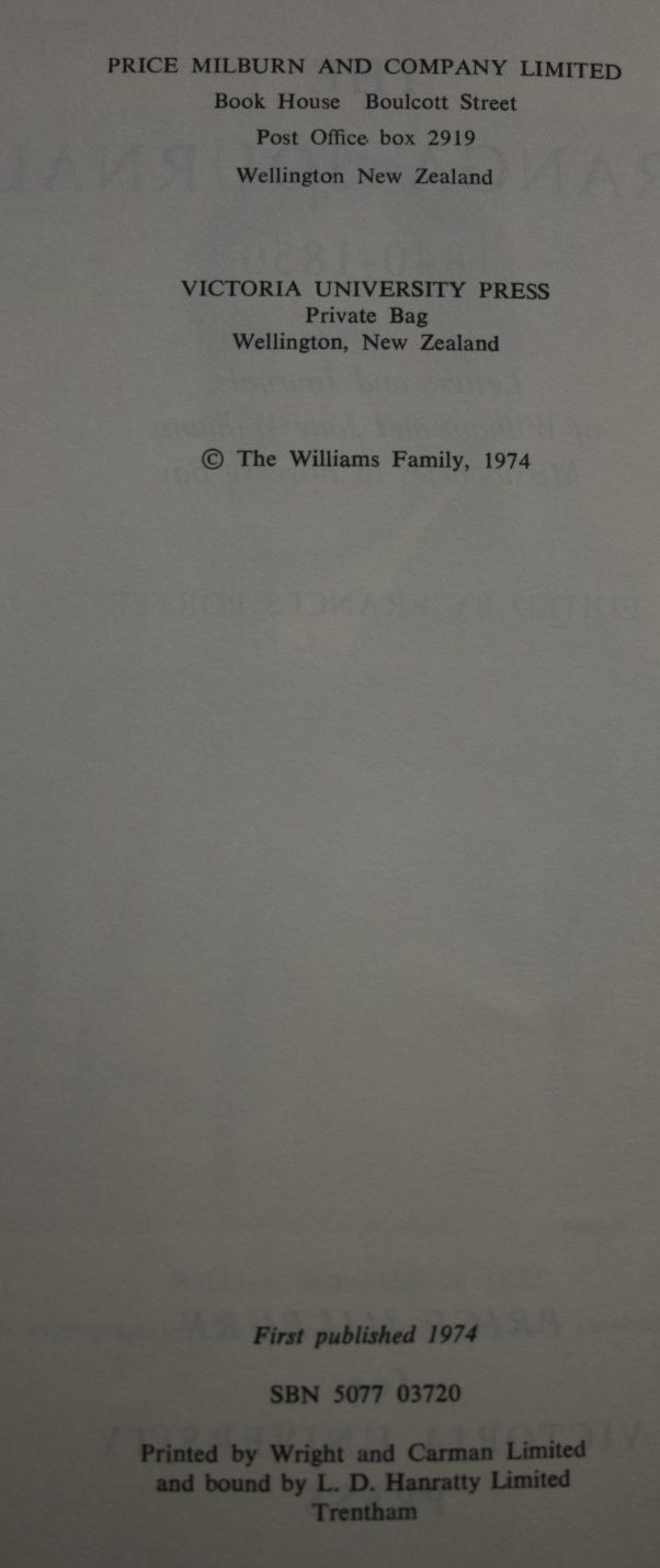 The Turanga Journals 1840-1850: Letters and Journals of William and Jane Williams Missionaries to Poverty Bay. Edited by Frances Porter.