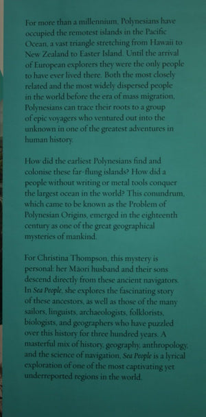 Sea People In Search of the Ancient Navigators of the Pacific By Christina Thompson.