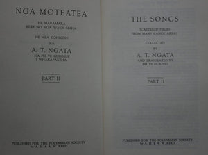 Nga Moteatea The songs. Tribal Songs of the Maori, scattered pieces from many canoe areas. Part. 2 (part II) collected by A T Ngata and translated by Pei Te Hurinui.