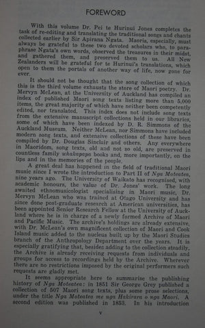 Nga Moteatea The songs. Tribal Songs of the Maori, scattered pieces from many canoe areas. Part. 3 (part III) collected by A T Ngata and translated by Pei Te Hurinui.