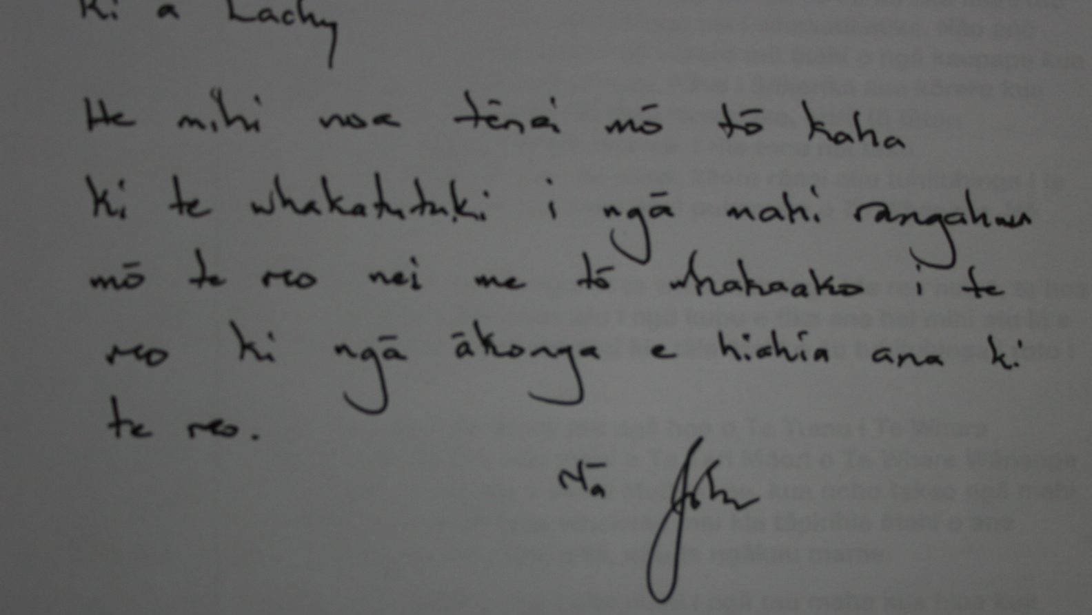 TE Whanake Nga Kupu ME ­Nga Tikanga SIGNED inscription by John Moorfield