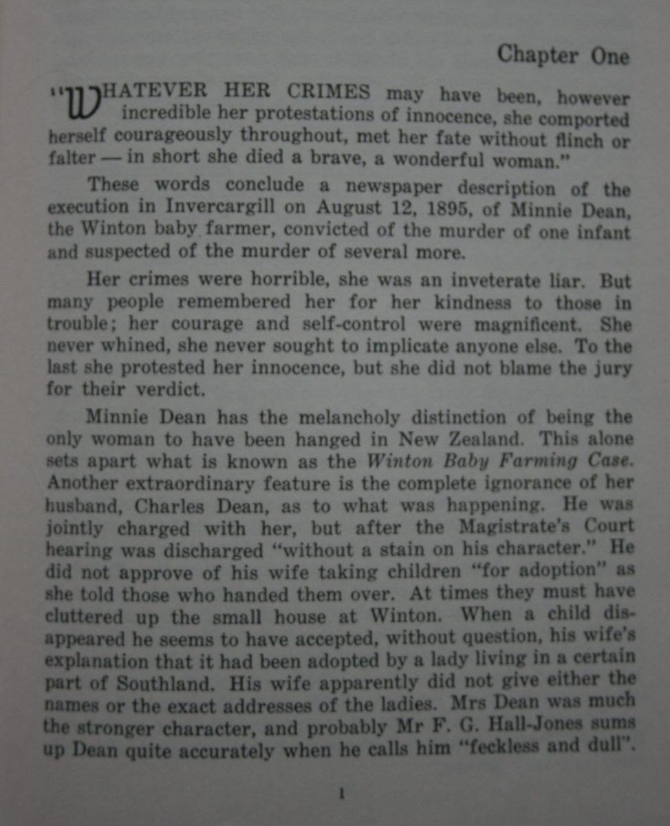 The Trial of Minnie Dean by J O P Watt.