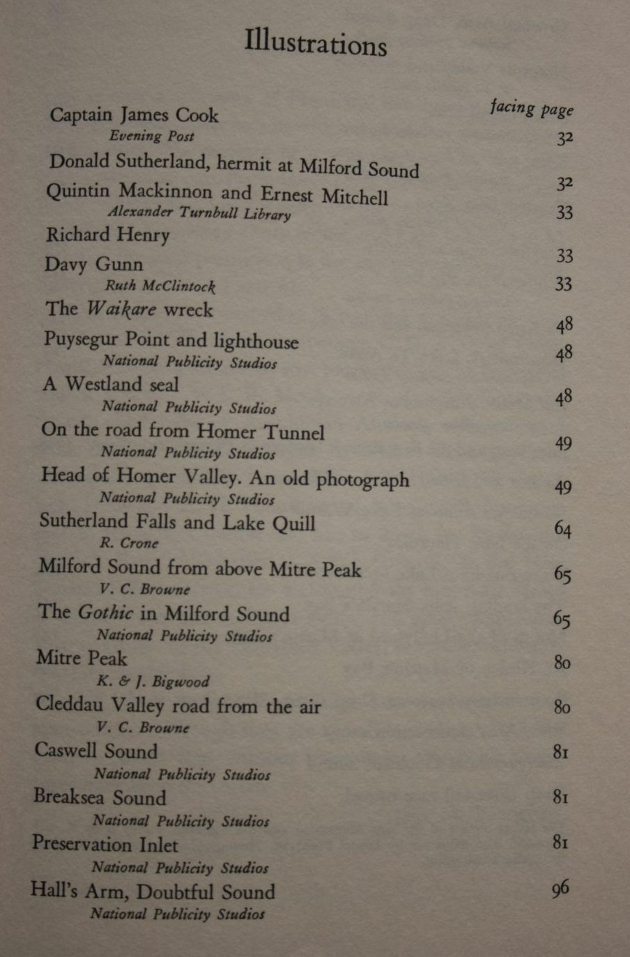 Fiordland by Jack McClenaghan. 1966, first edition.