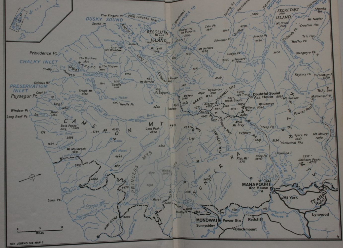 Fiordland by Jack McClenaghan. 1966, first edition.