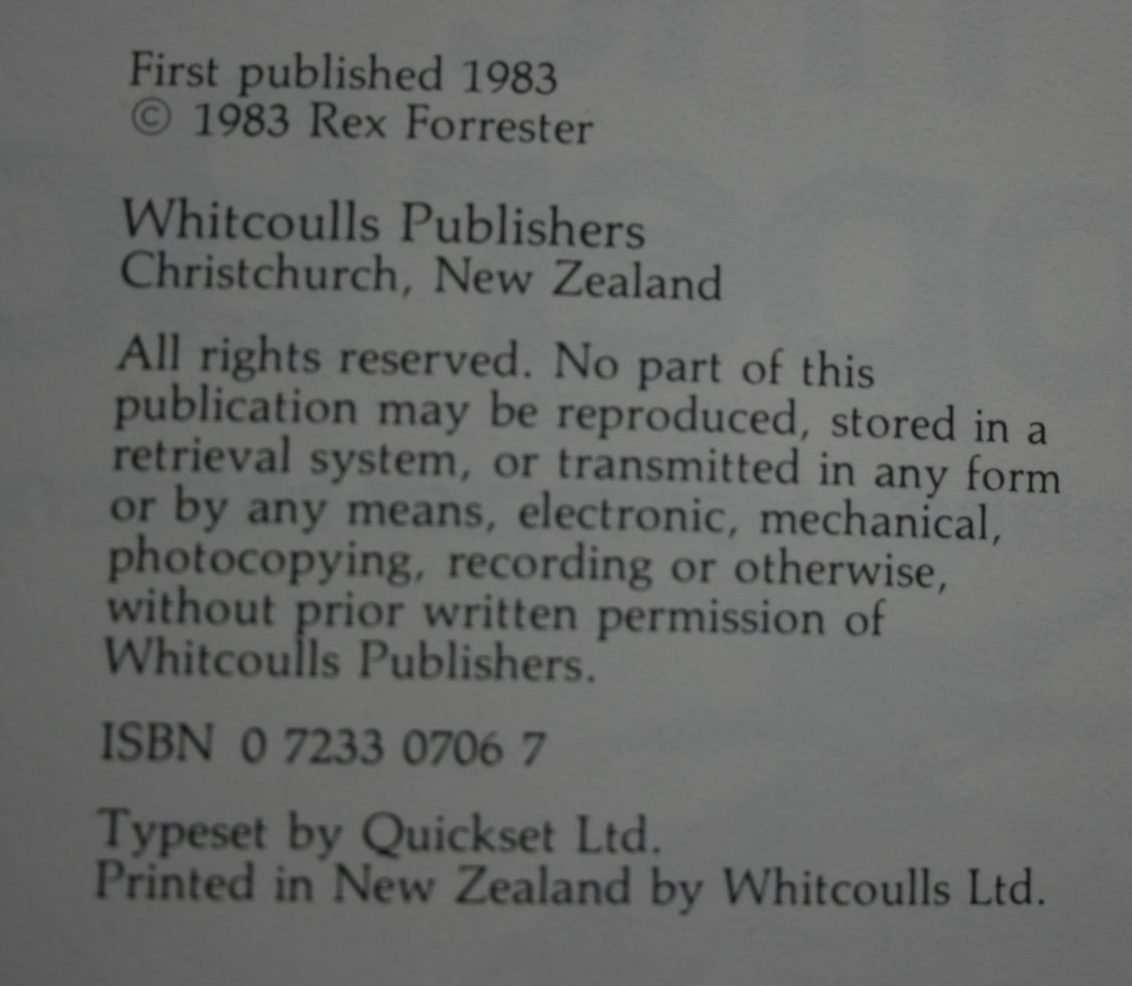 The Chopper Boys. New Zealand's Helicopter Hunters. By Rex Forrester. 1983. FIRST EDITION, first printing. SCARCE.