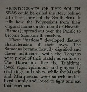 Aristocrats of the South Seas. by Alexander Russell. Hardback 1961