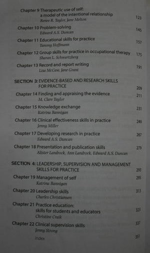 Foundations for Practice in­ Occupational Therapy, Skills for Practice in ­Occupational Therapy, By Duncan, Edward A. S.