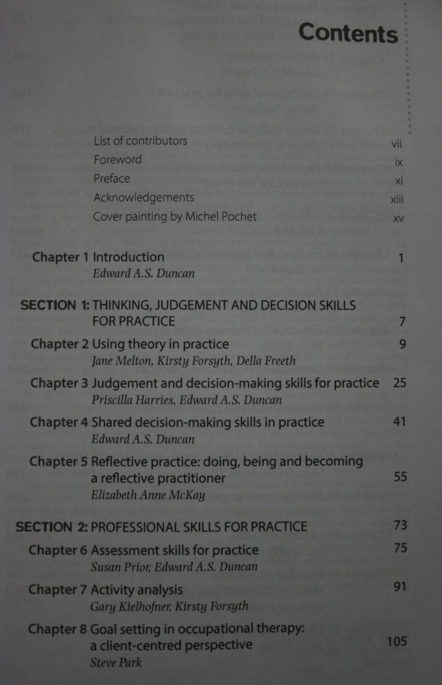 Foundations for Practice in­ Occupational Therapy, Skills for Practice in ­Occupational Therapy, By Duncan, Edward A. S.