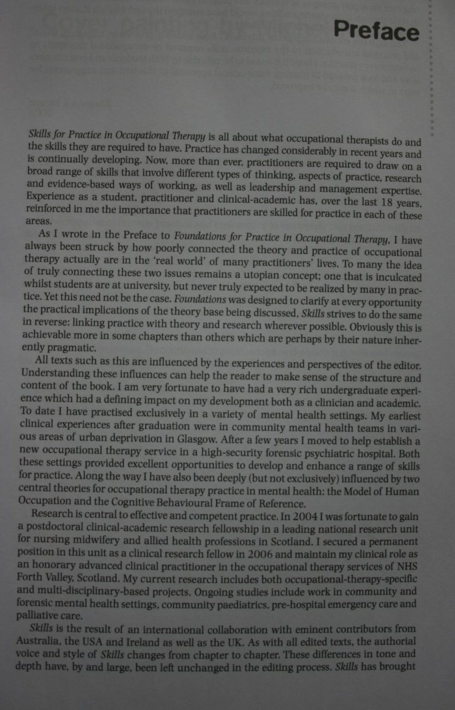 Foundations for Practice in­ Occupational Therapy, Skills for Practice in ­Occupational Therapy, By Duncan, Edward A. S.