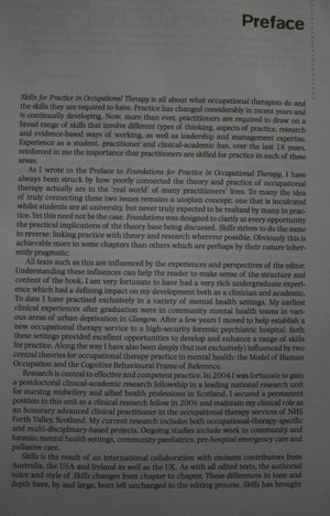 Foundations for Practice in­ Occupational Therapy, Skills for Practice in ­Occupational Therapy, By Duncan, Edward A. S.