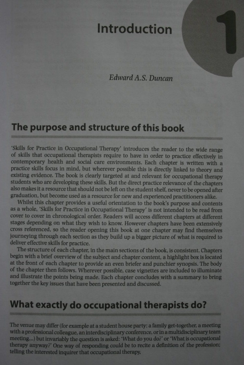 Foundations for Practice in­ Occupational Therapy, Skills for Practice in ­Occupational Therapy, By Duncan, Edward A. S.