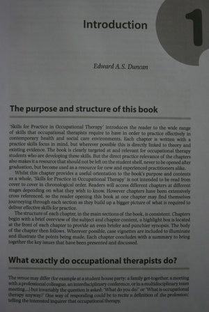 Foundations for Practice in­ Occupational Therapy, Skills for Practice in ­Occupational Therapy, By Duncan, Edward A. S.