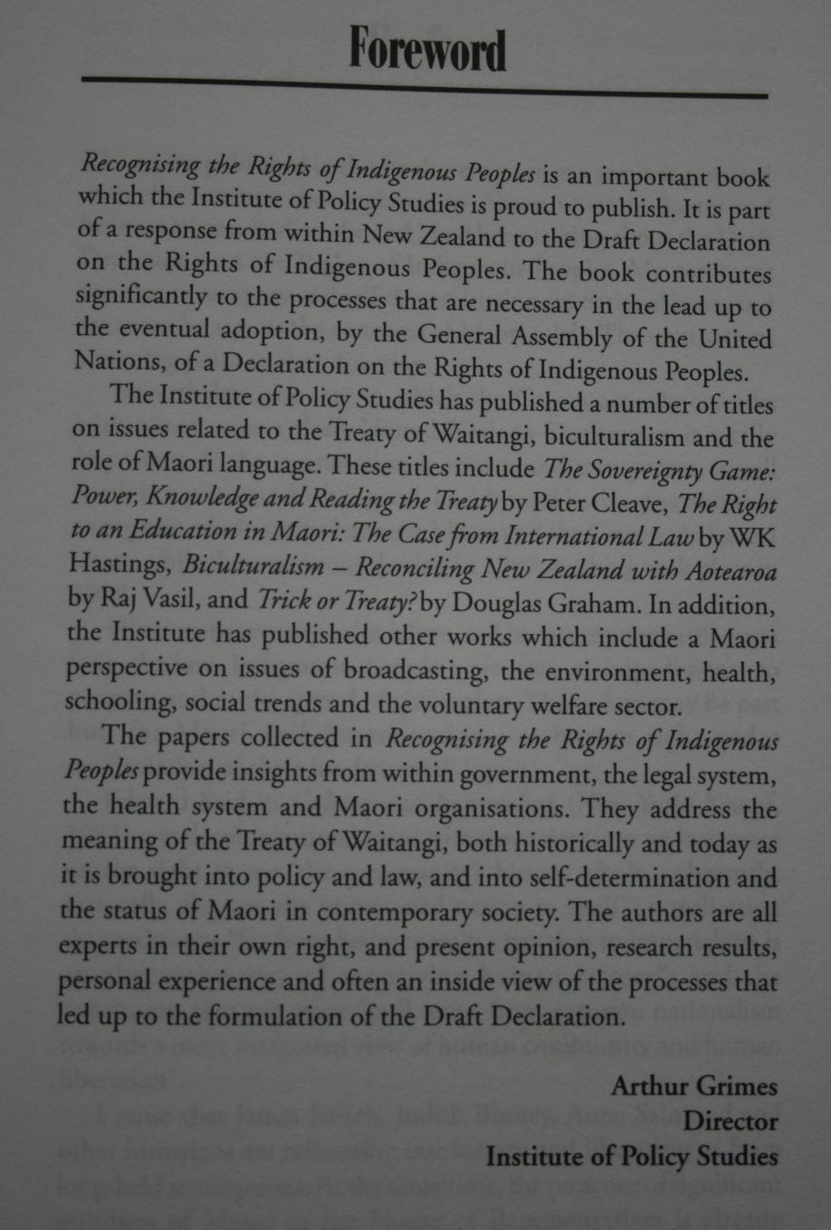 Recognising the Rights of Indigenous Peoples. By Alison Quentin-Baxter