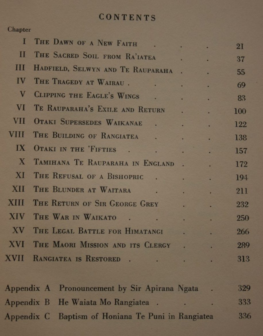 Rangiatea. The Story of the Otaki Church its First pastor and its People by Eric Ramsden.  1951, First Edition.