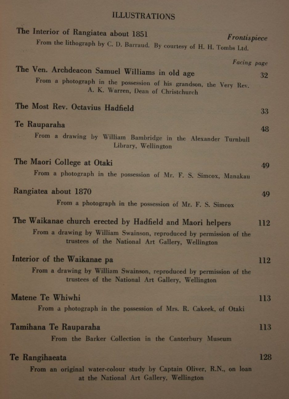 Rangiatea. The Story of the Otaki Church its First pastor and its People by Eric Ramsden.  1951, First Edition.