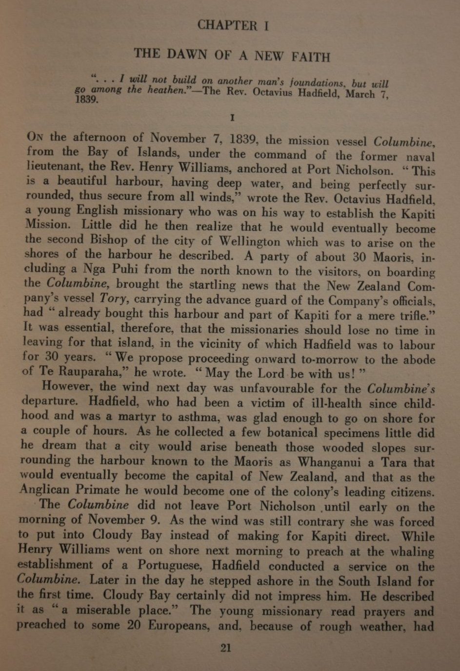 Rangiatea. The Story of the Otaki Church its First pastor and its People by Eric Ramsden.  1951, First Edition.