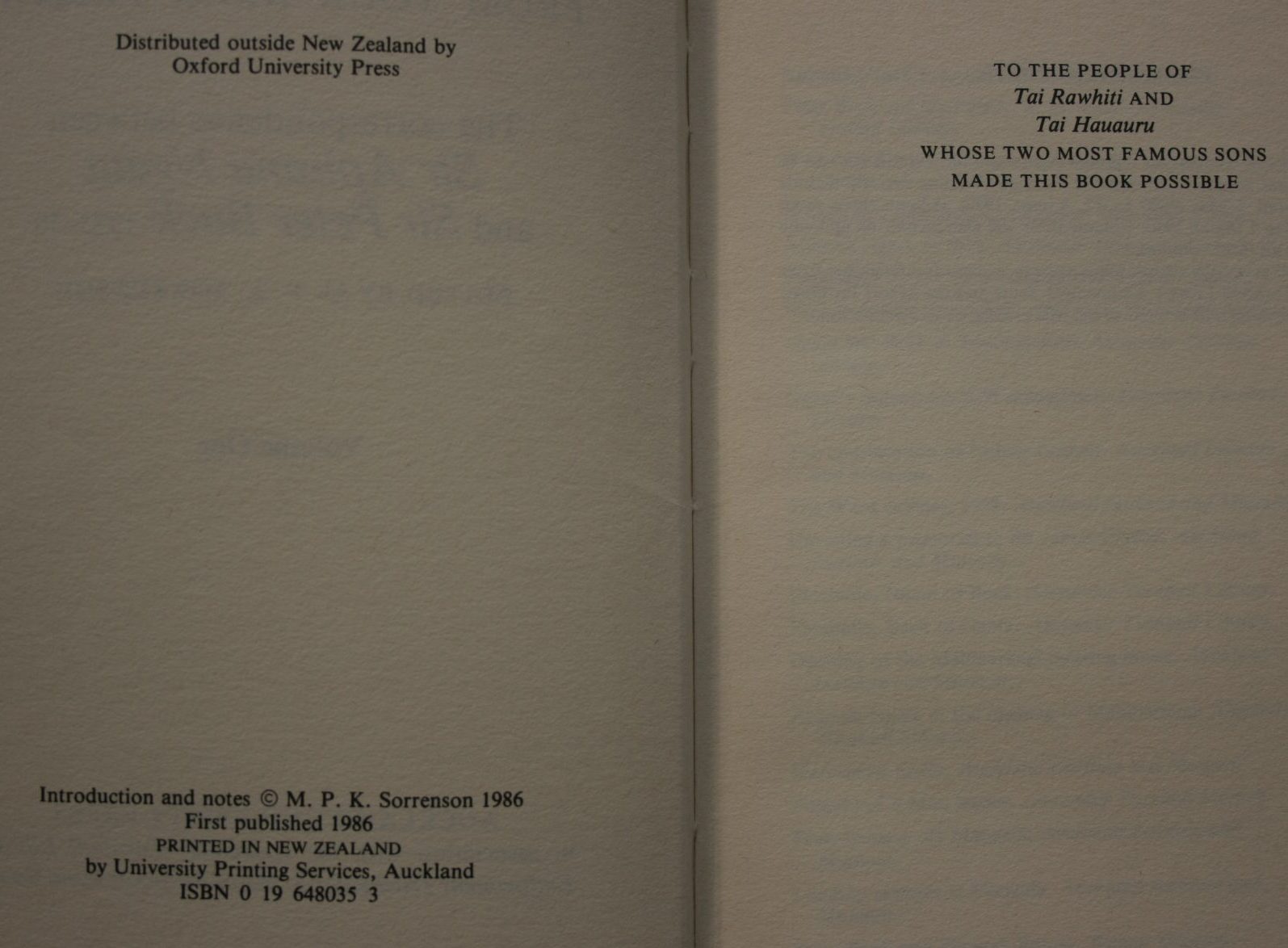 Na To Hoa Aroha: From Your Dear Friend: The Correspondence Between Sir Apirana Ngata and Sir Peter Buck, Volume 1 (1925-1929) Edited by M. P. K. Sorrenson. 1986, First Edition. VERY SCARCE.